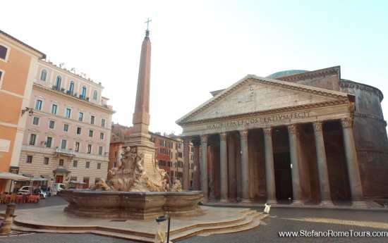 Pantheon Square private tours of Rome with transfer to Civitavecchia