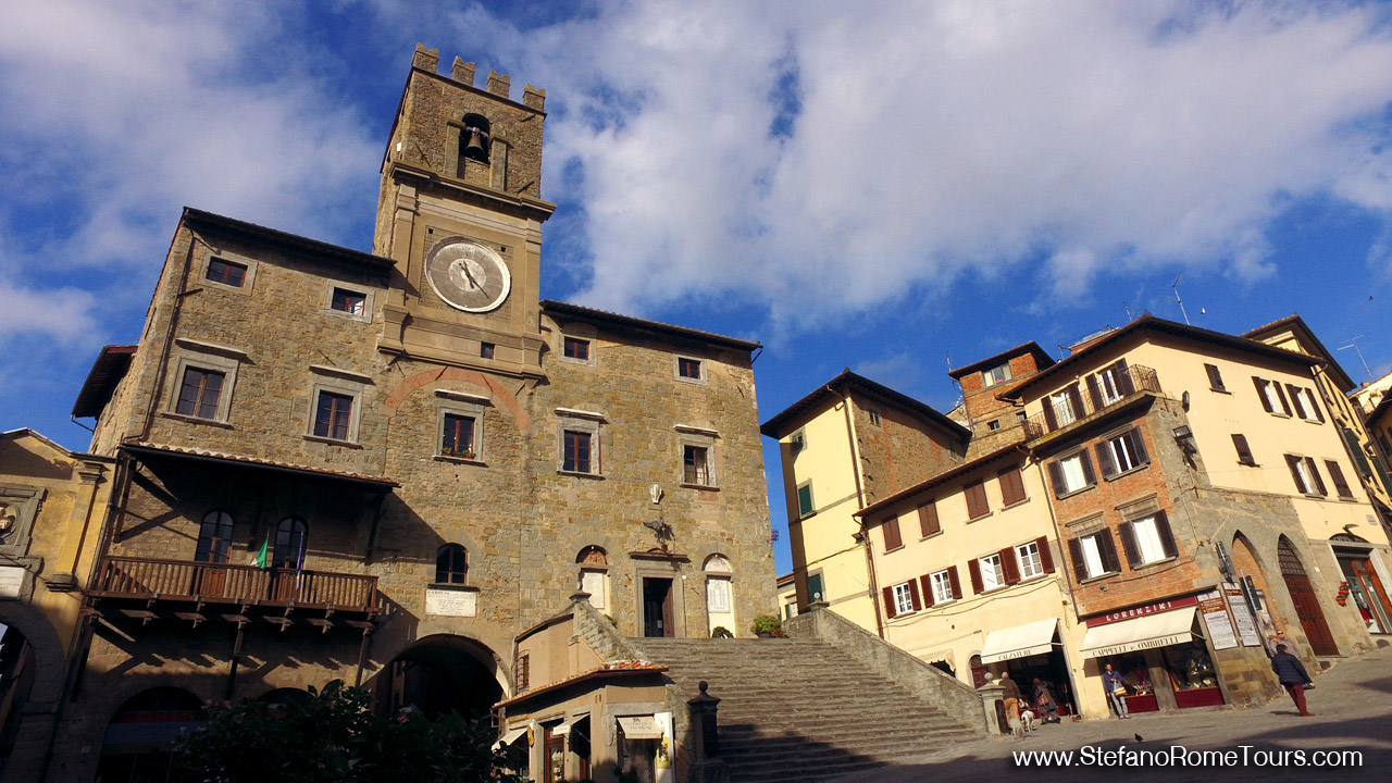 Cortona Tuscany Day trips from Rome limousine tours in Italy