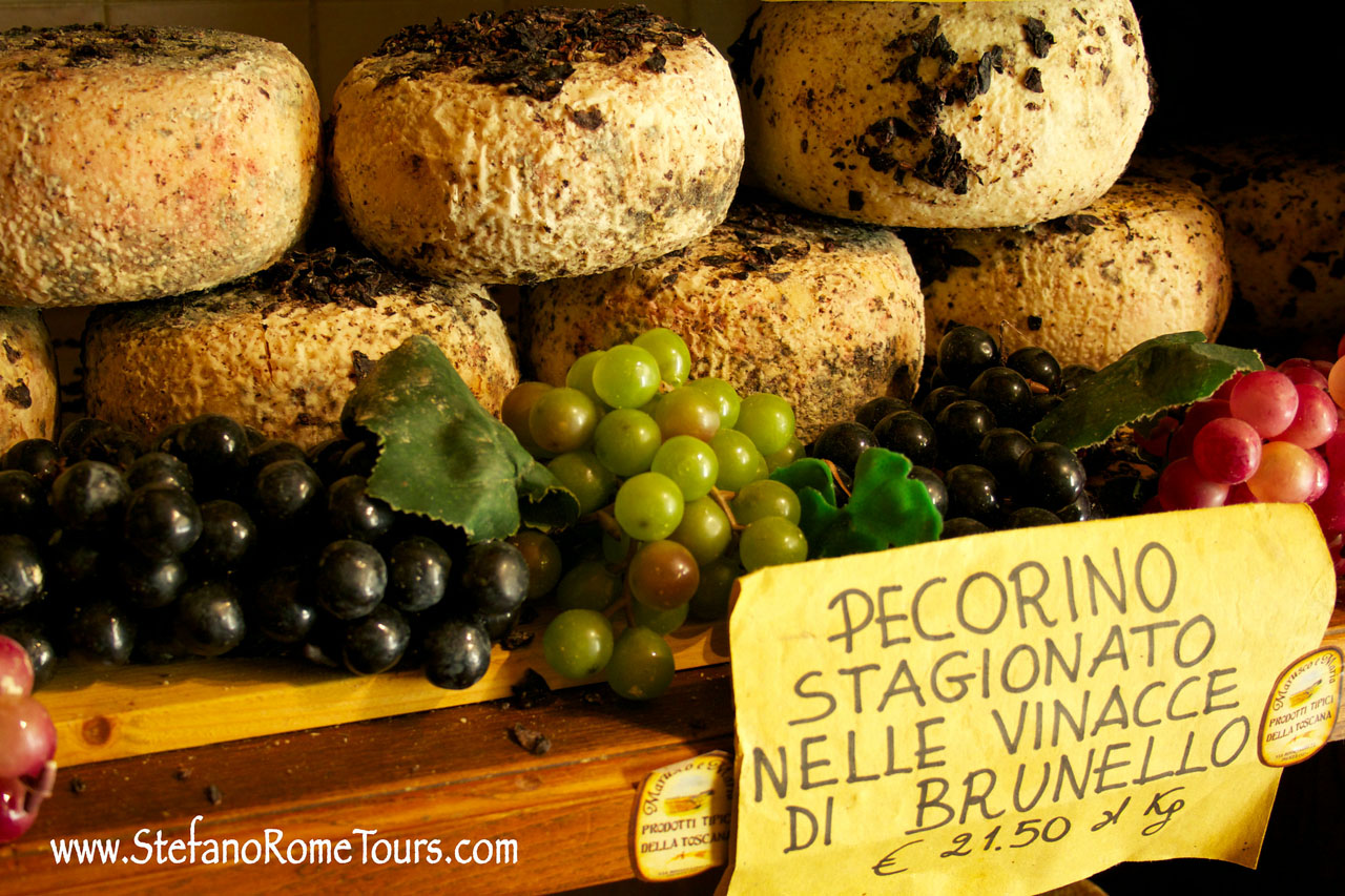 Pecorino di Pienza cheese foodie tours to Tuscany from Rome