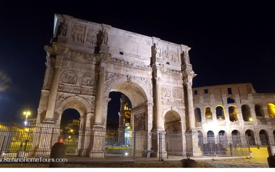 Stefano Rome Tours at night Colosseum