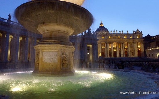 Stefano Rome tours at night St Peter Square