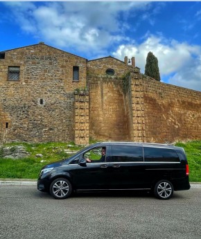 Stefano Rome Tours countryside Tuscania in mercedes