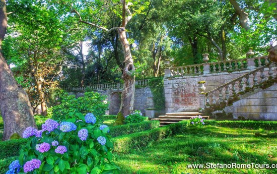 Italian countryside tours from Rome to Villa Lante Italian Gardens Fountains