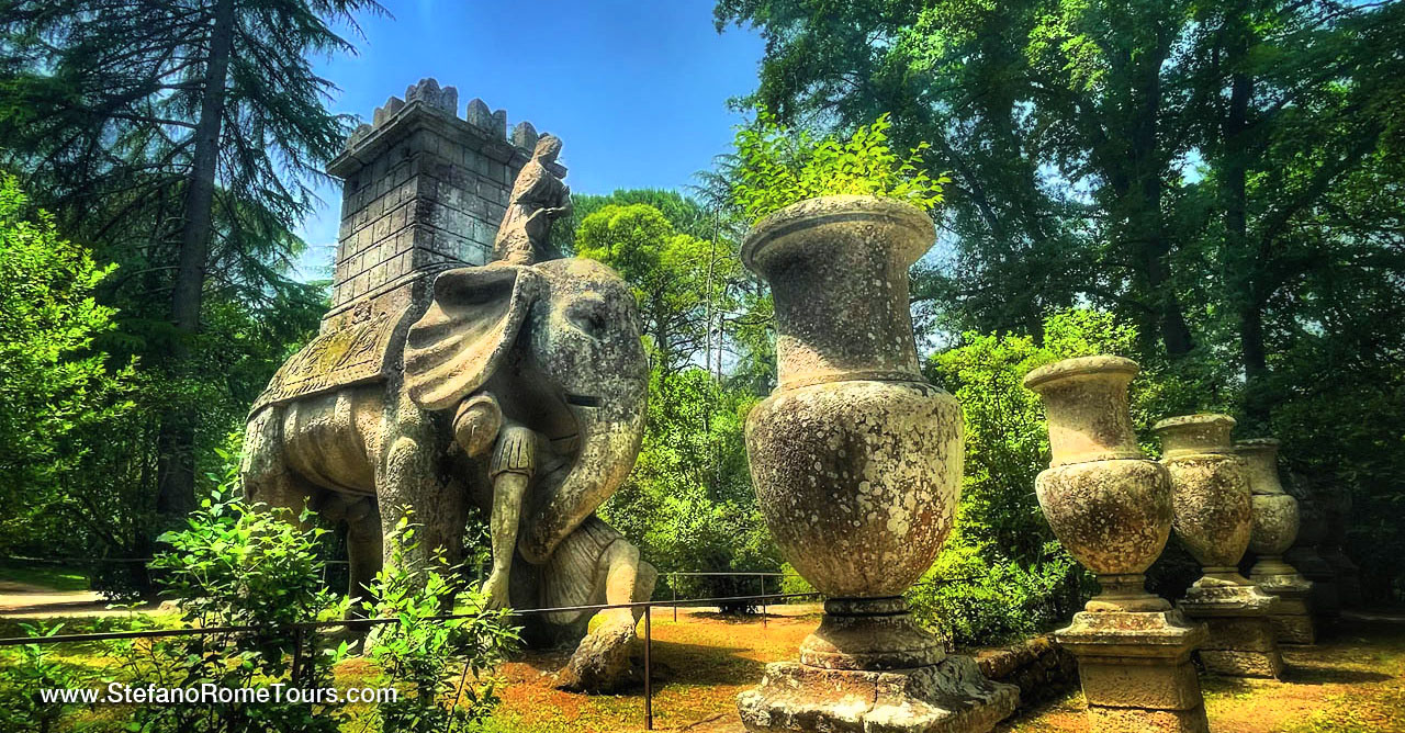 Bomarzo Sacro Bosco Monster Park best day trips from Rome to nearby places