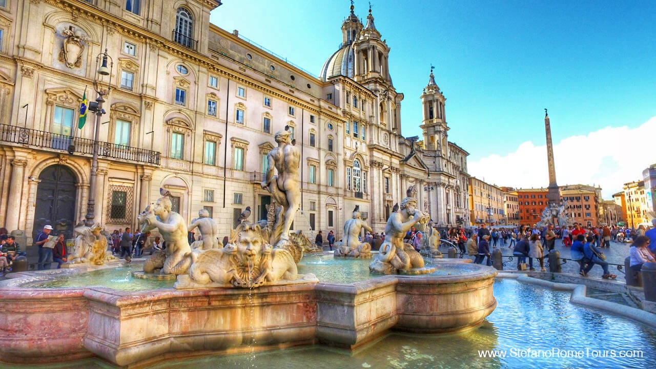 Piazza Navona Post Cruise Tours to Rome debarkation tours