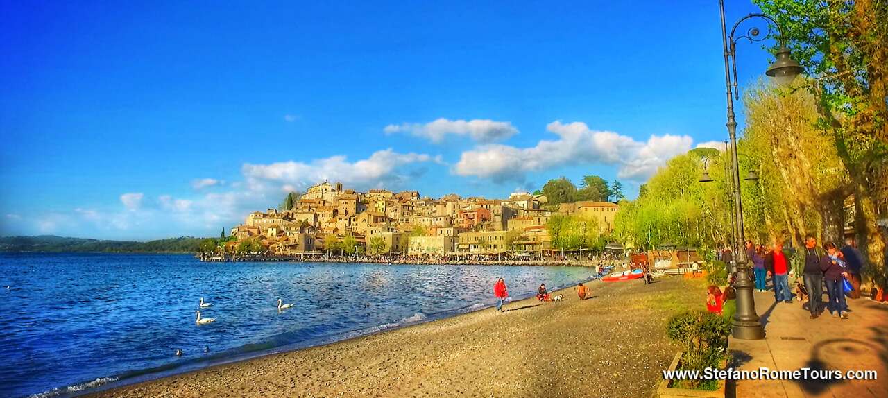 Lake Bracciano Anguillara Italian Countryside Pre Cruise Tours Civitavecchia Transfers