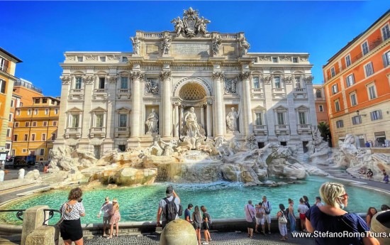 Trevi Fountain Rome post cruise tours from Civitavecchia