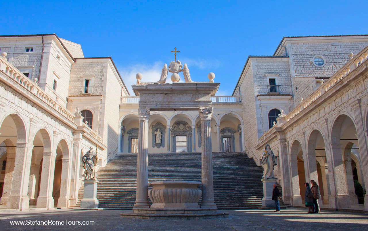 Montecassino Abbey Italy countryside tours from Rome