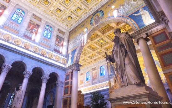 St Paul outside the Walls Basilica in Rome private tours from Civitavecchia