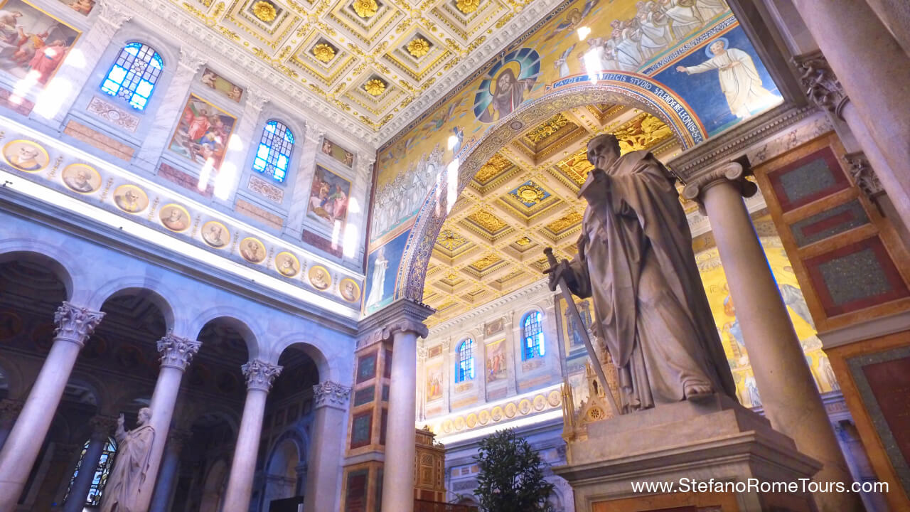 Basilica Saint Paul Outside Walls  one day in Rome what to do and see from Civitavecchia