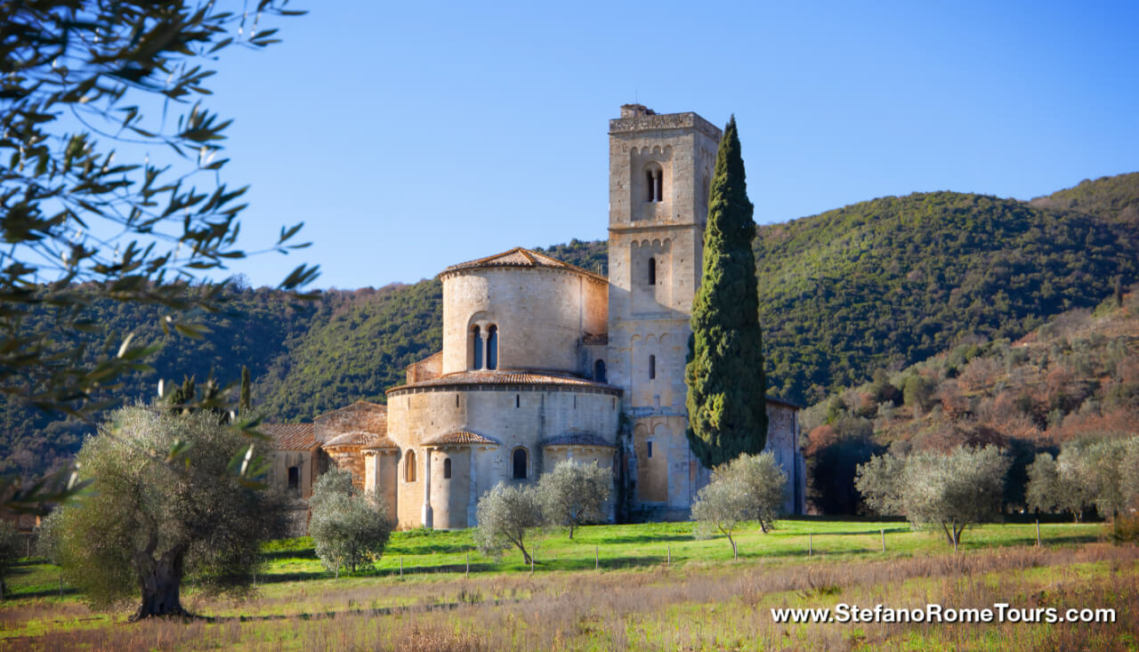 Sant'Antimo Abbey Tuscany tours from Rome