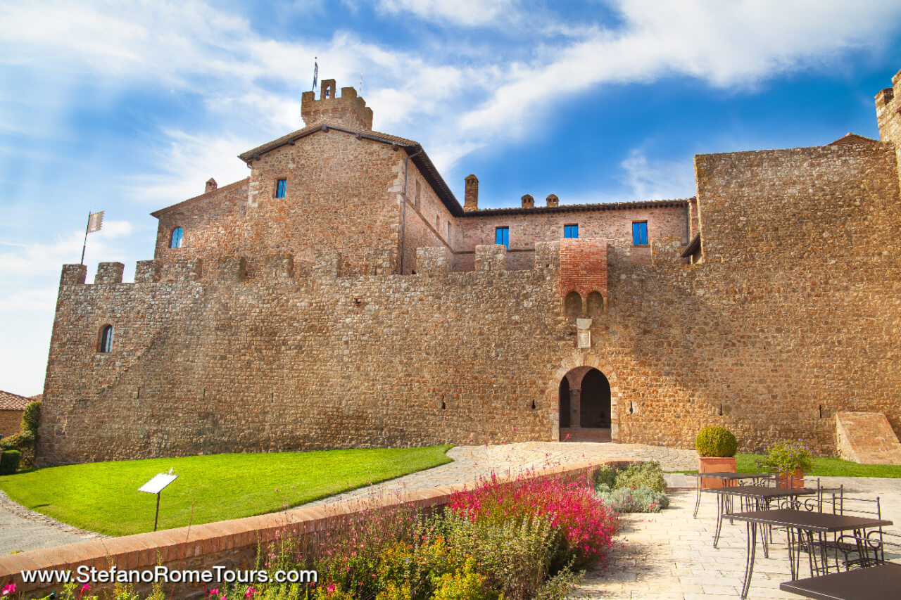 Castello Banfi Most Beautiful Places to Visit in Tuscany wine tours from Rome