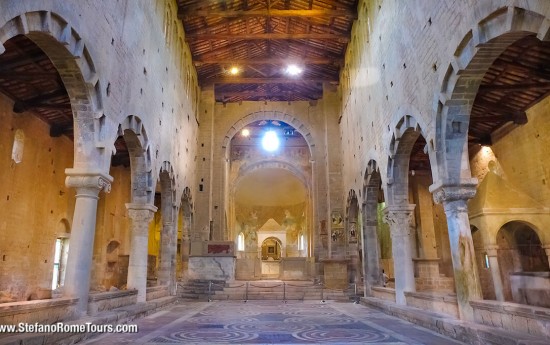 St Peter's Basilica Tuscania  Medieval villages post cruise tour from Civitavecchia to Rome