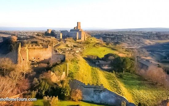 Debarkation tour from Civitavecchia to Tuscania medieval villages in Italy