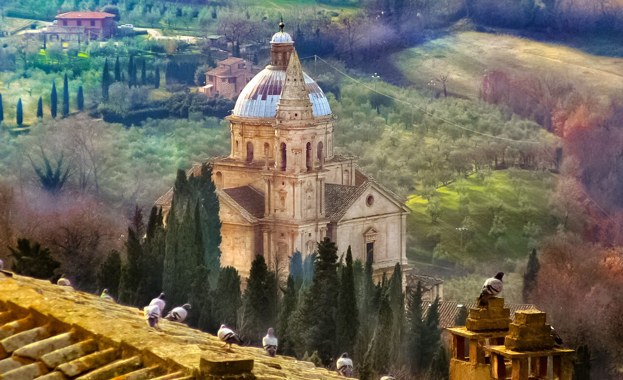 Scenic transfer from Rome to Florence with visit in Montepulciano