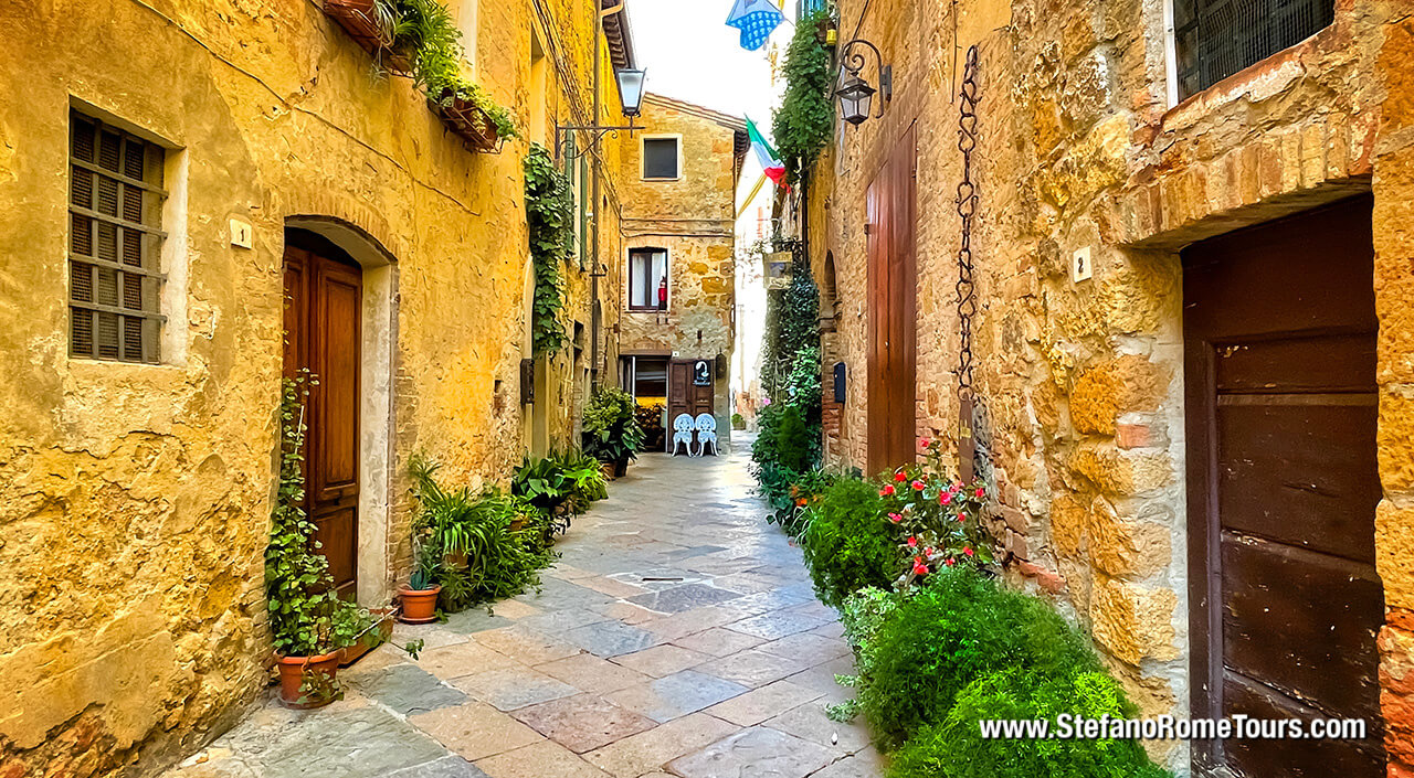 Debark Tours from Civitavecchia to Tuscany Pienza post cruise tour