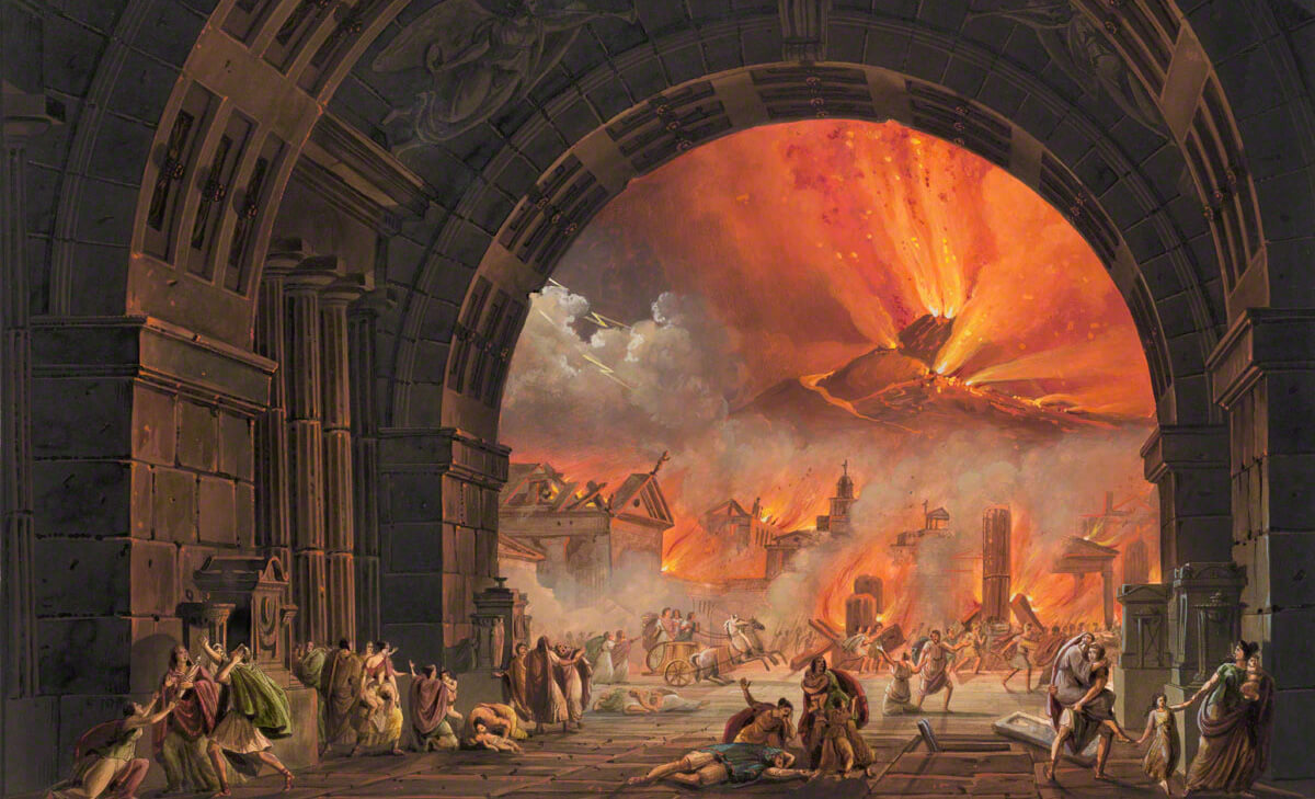 When Mount Vesuvius destroyed Pompeii