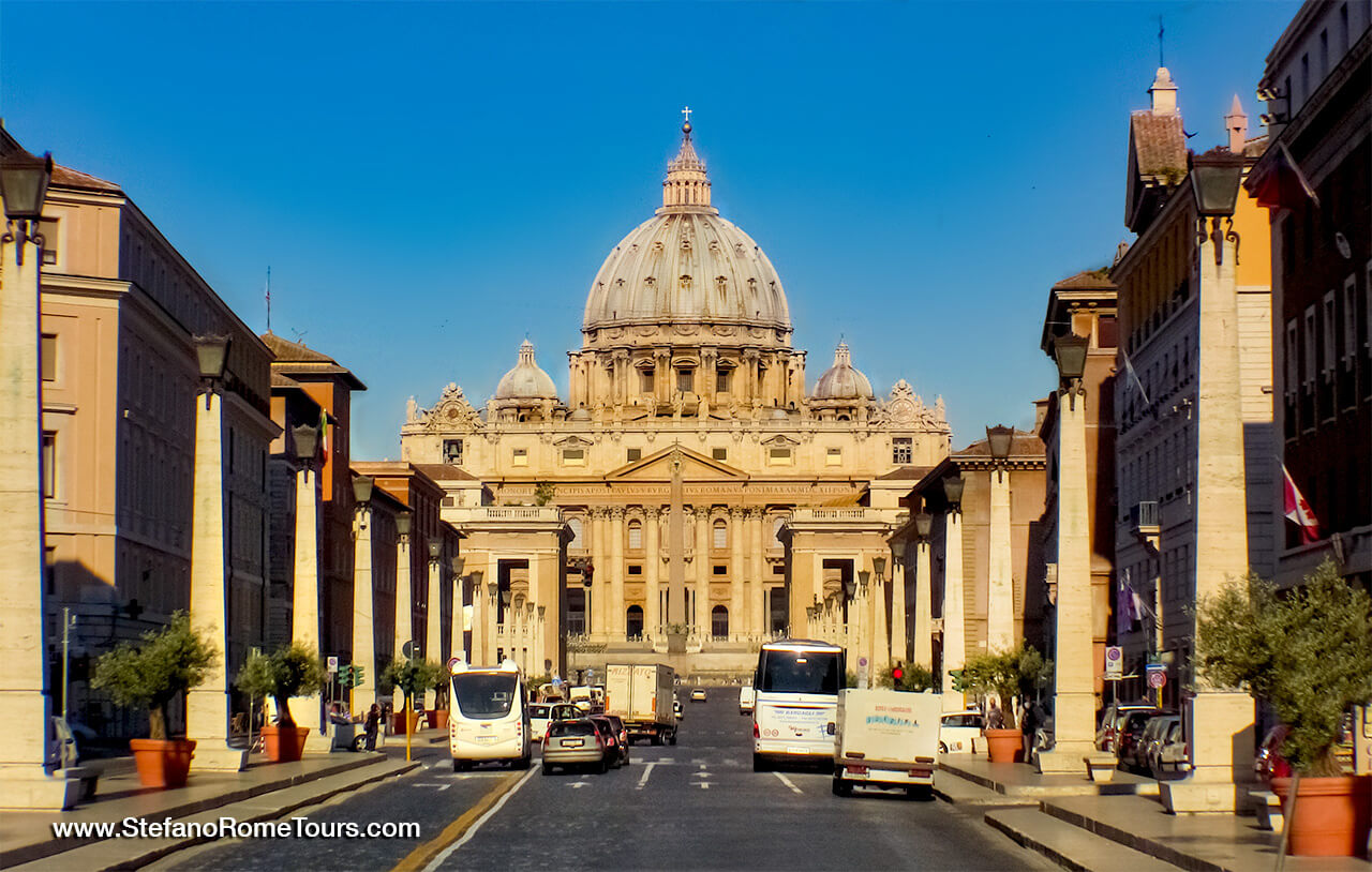Via della Conciliazione Vatican Most popular streets in Rome private tours from Civitavecchia