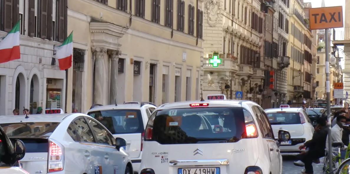 getting around Rome on a taxi