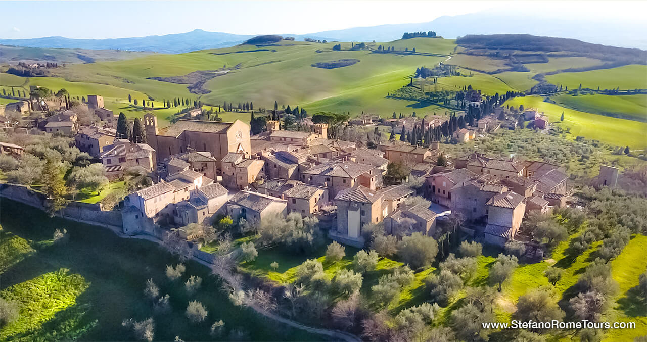 Monticchiello Val d'Orcia Tuscany sightseeing tours from Rome