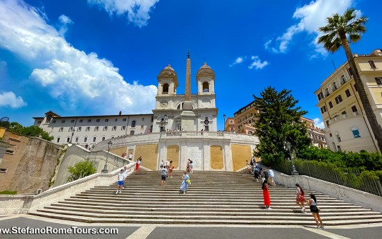 Spanish Steps Rome in limo tours from Civitavecchia