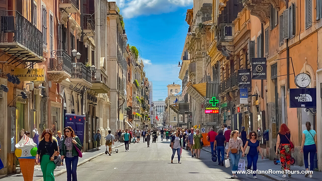 Via del Corso most popular Rome Streets