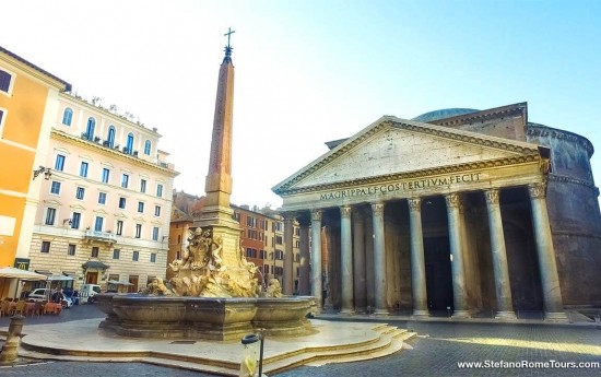 Piazza della Rotonda Pantheon Rome post cruise sightseeing tours from Civitavecchia