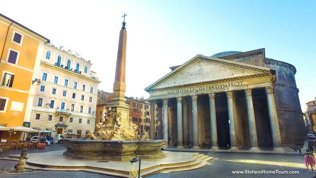 The Fountain of the Pantheon must see iconic fountains in Rome limousine tours