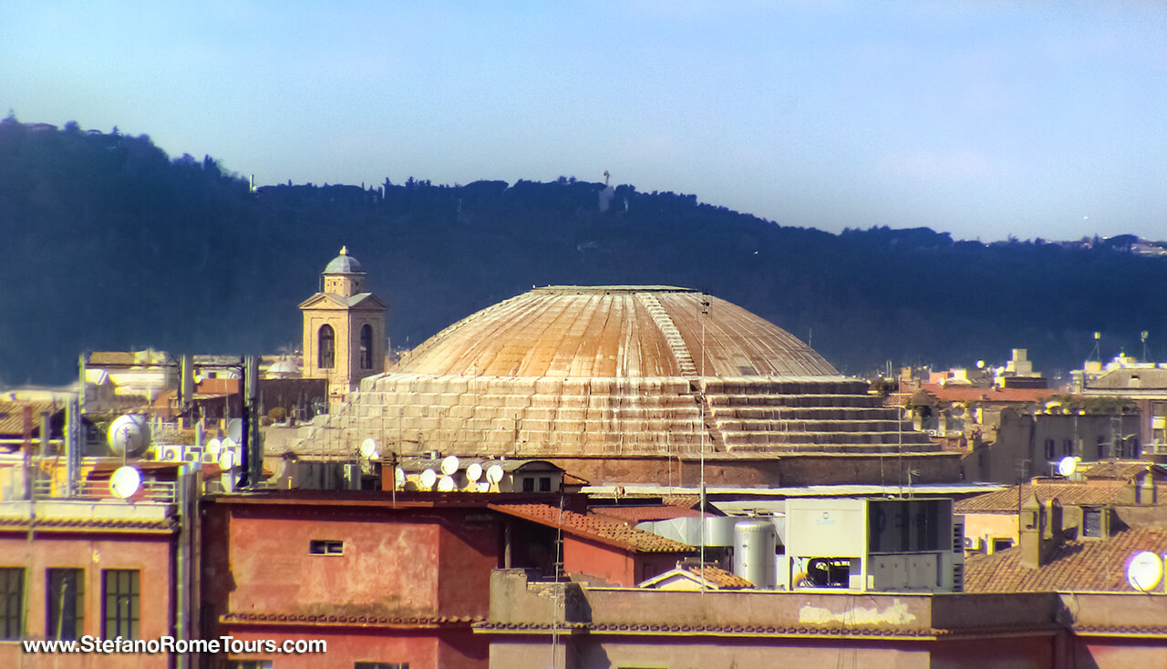 How was the Pantheon dome built