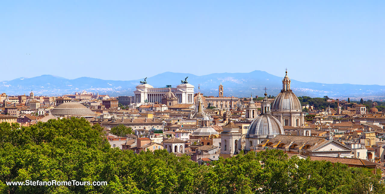 Janiculum Hill Private Tours of Rome from Civitavecchia excursions