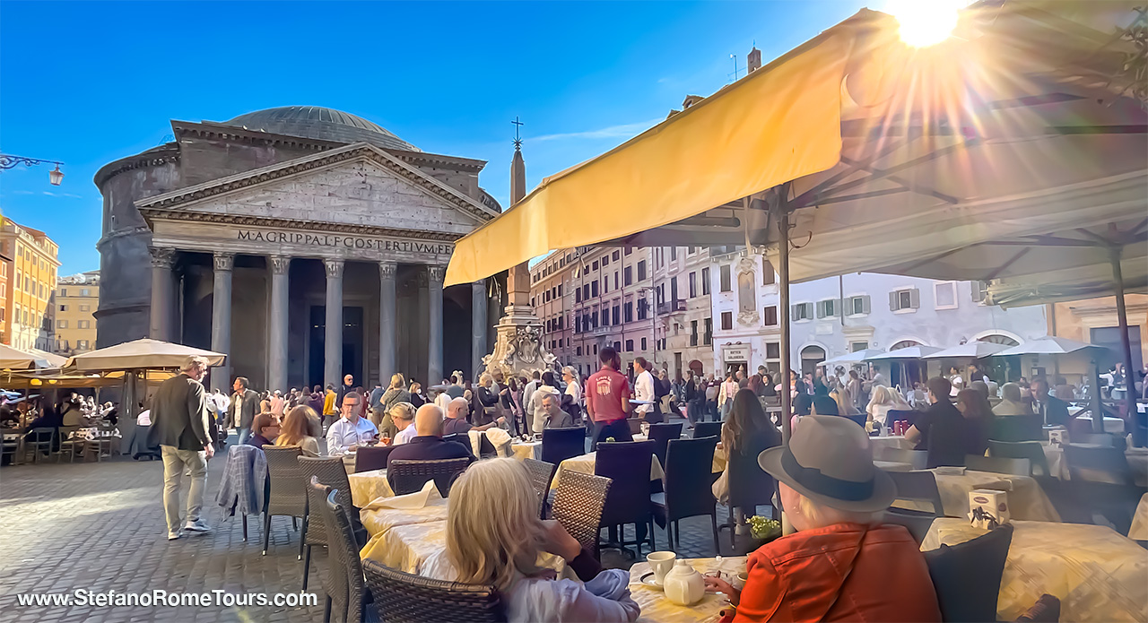 Piazza della Rotonda Pantheon Vacanze Romane Roman Holiday Rome private tour from Civitavecchia excursions