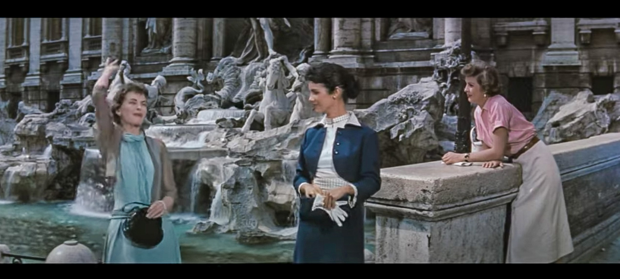 Tossing three coins in the Trevi Fountain Movies
