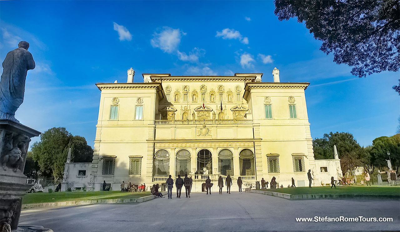 Galleria Borghese Gardens in Rome