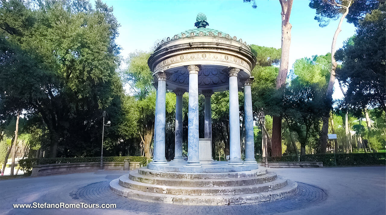 Temple of Diana Guide to Villa Borghese Gardens in Rome luxury tours