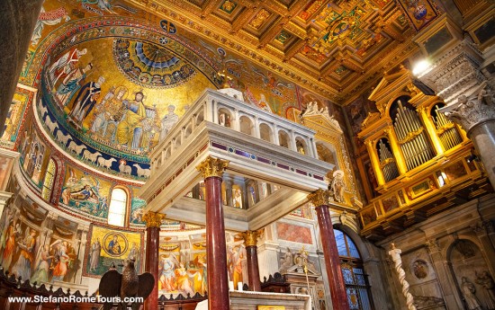 Santa Maria in Trastevere Rome private tour Civitavecchia excursions