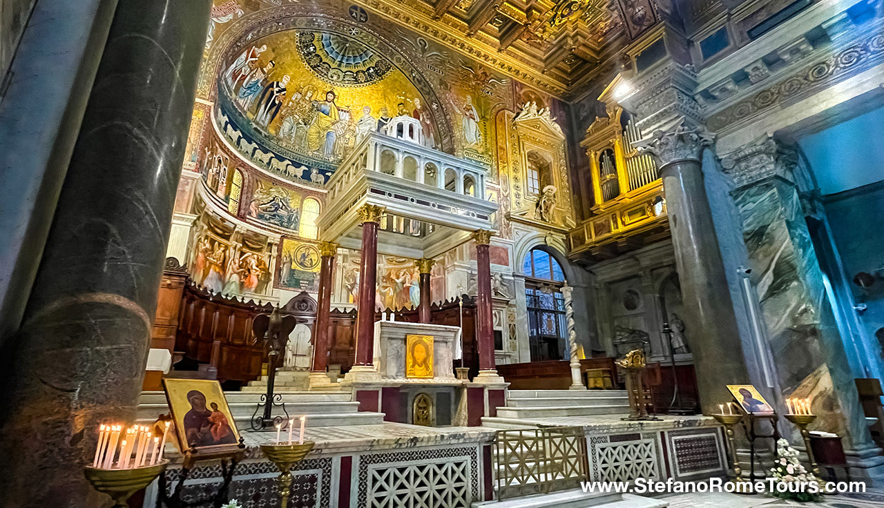 Church of Santa Maria in Trastevere must visit churches in Rome in limo tours