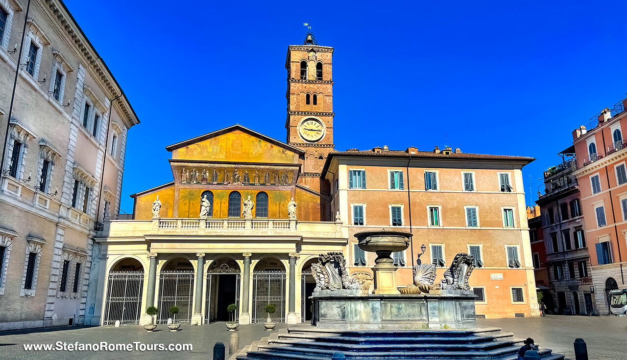 Santa Maria in Trastevere La Dolce Vita Rome Post Cruise tour from Civitavecchia