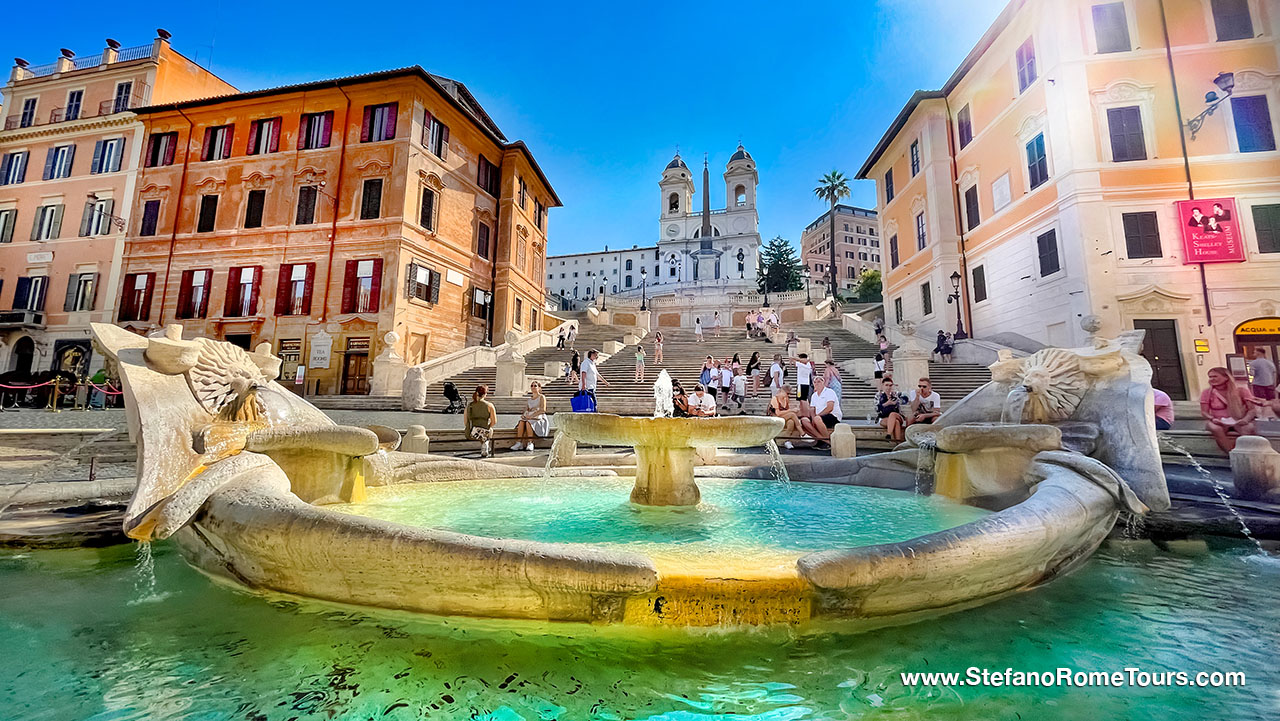 Spanish Steps Post Cruise Tours to Rome from Civitavecchia