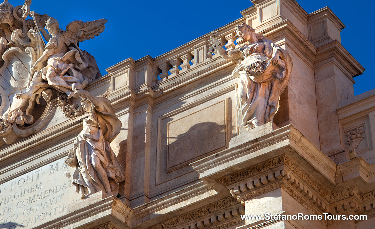 Allegorical Sculptures of Trevi Fountain Secrets of Rome Private Tours