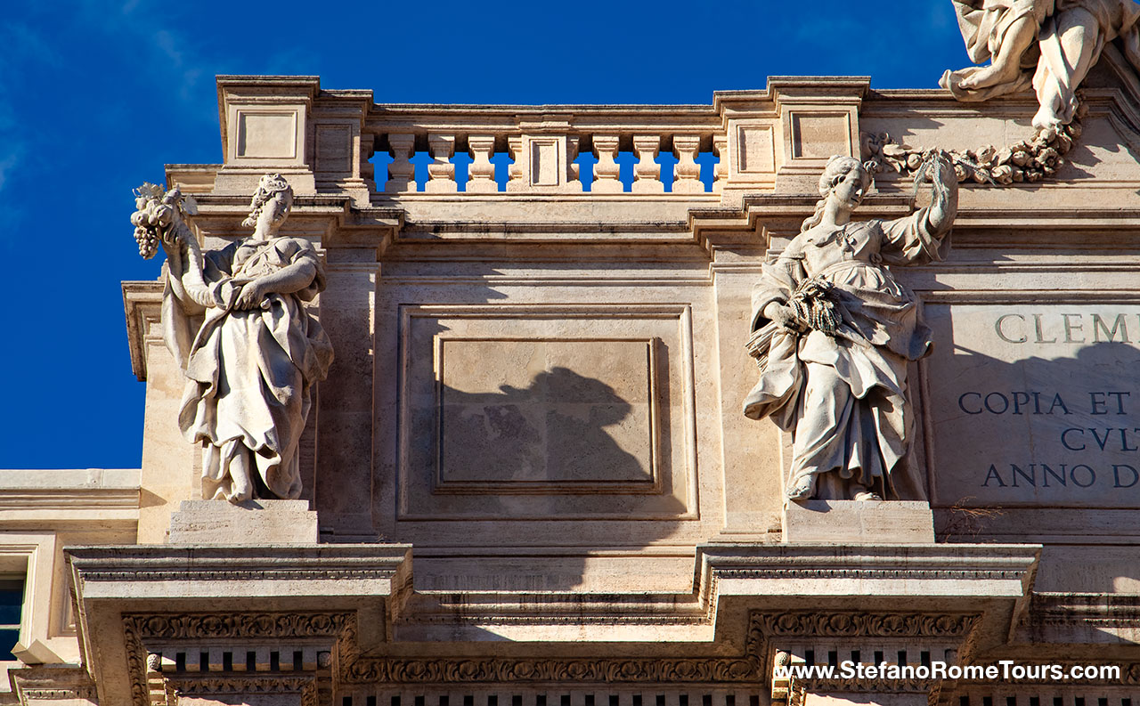 Secrets of Trevi Fountain Allegorical Sculptures