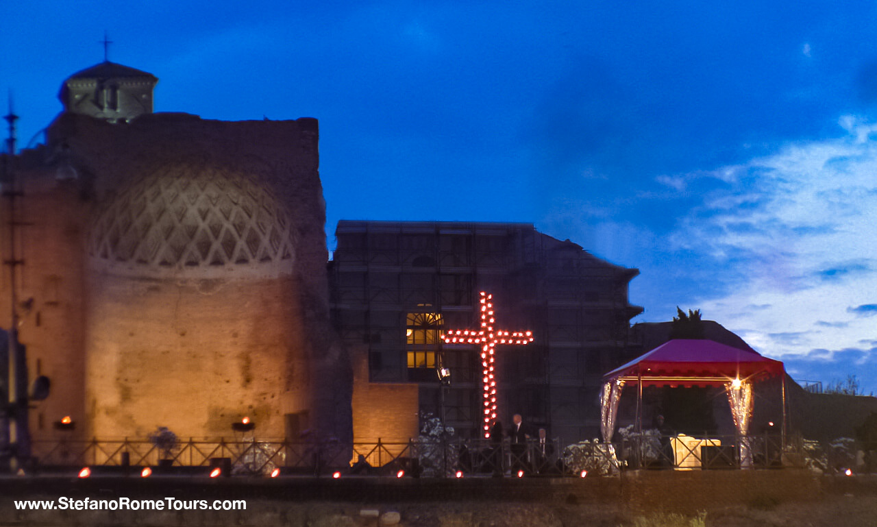 Celebrating Easter in Rome in spring