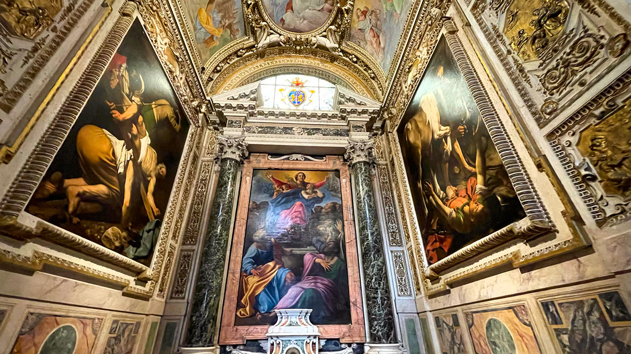 Caravaggio Paintings Santa Maria de Popolo Church Rome off the beaten path places
