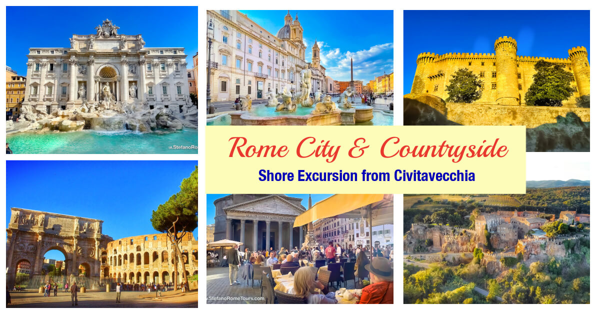 Rome City and Countryside Tour from Civitavecchia Shore Excursion