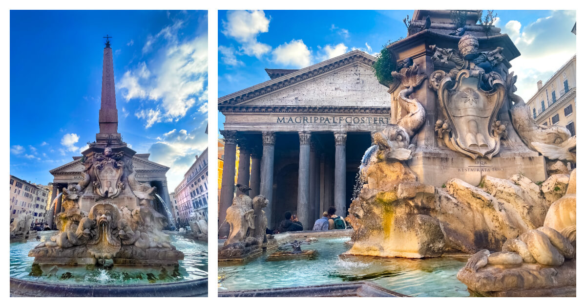 The Fountain of the Pantheon Fontana del Pantheon Rome private tours from Civitavecchia excursions