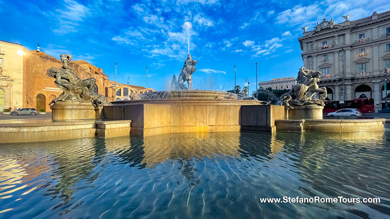 Fountain of Naiads Piazza della Repubblica Rome limousine tours