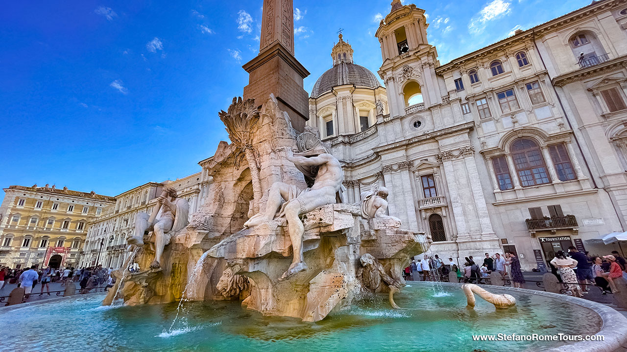 Fountain of the Four Rivers Fontana dei Quattro Fiumi iconic fountains in Rome you can't miss