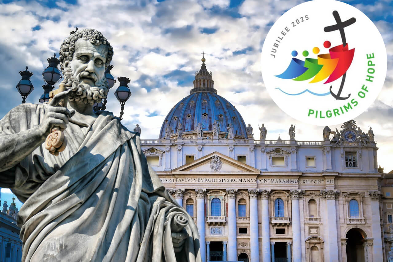 Jubilee Year 2025 during Easter in Rome